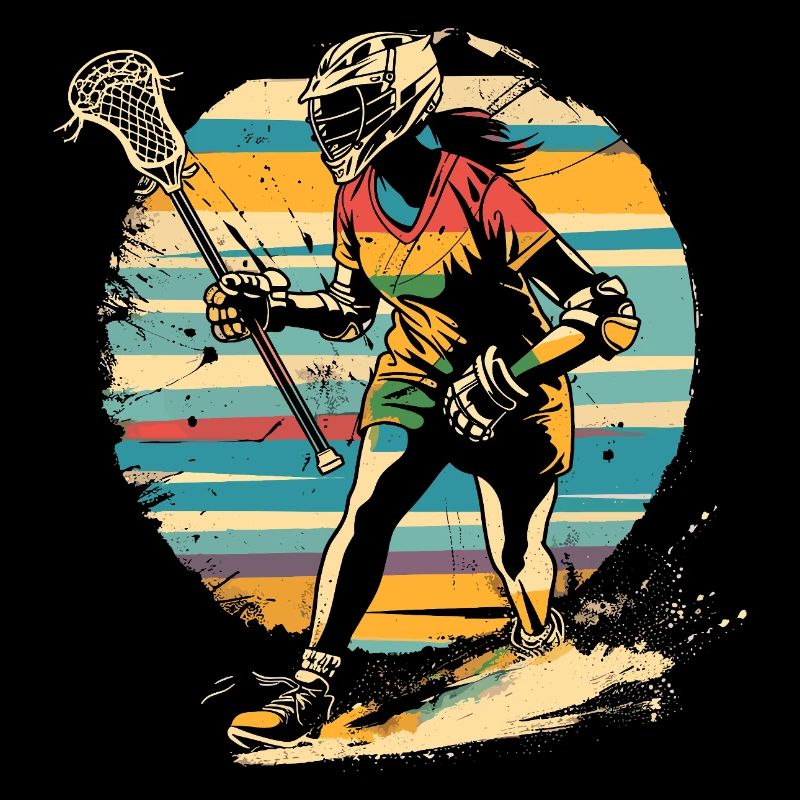 Retro Lacrosse Player 90s