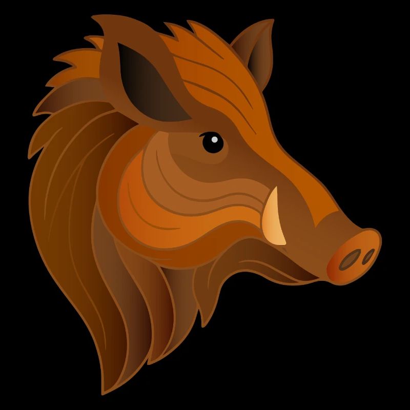 Wildschwein-Porträt Ausdrucksstarker Waldbewohner