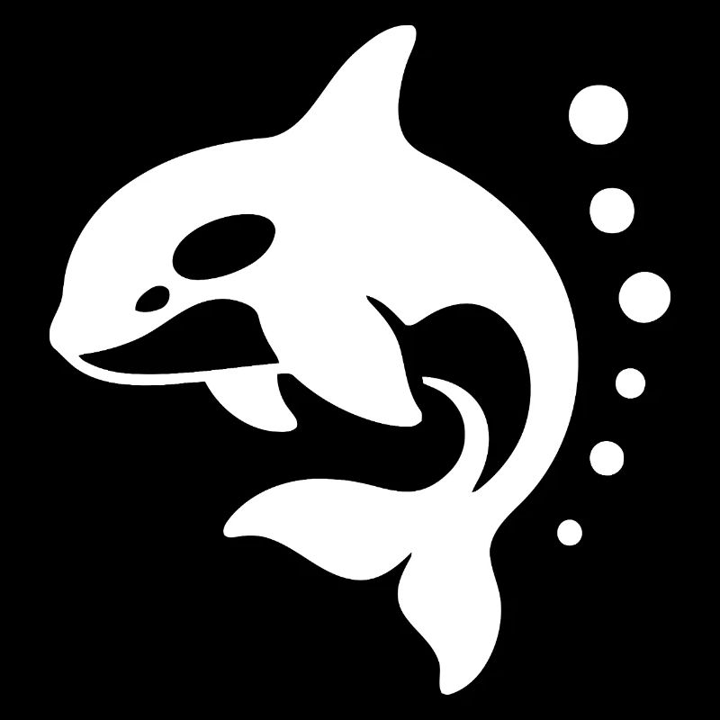 Conception minimaliste de la silhouette d’un dauphin