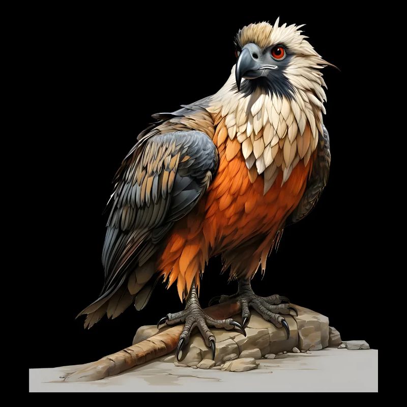 Colorful eagle sitting