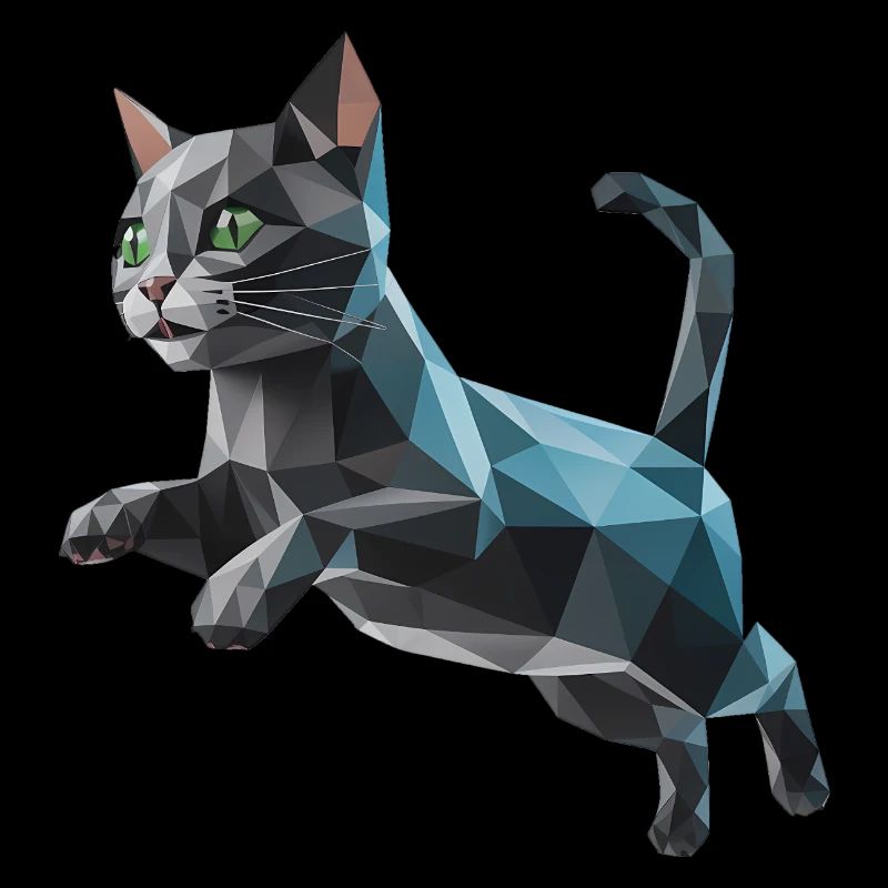 Kitten - Cool Low Poly Logo