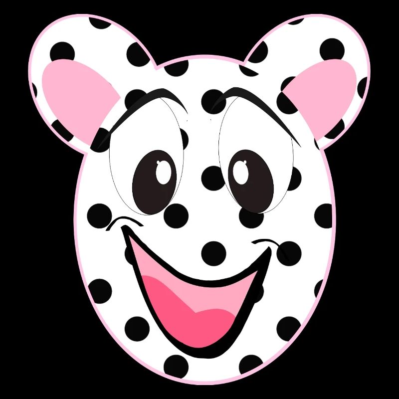 Cheerful Bear Face Cartoon