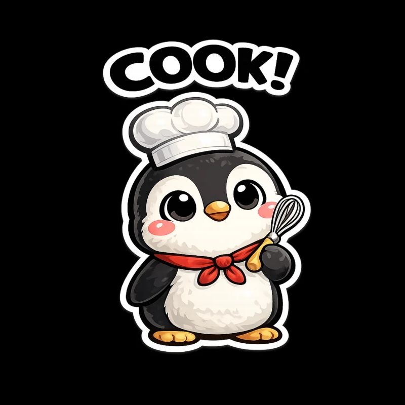 Kitchen Penguin Chef Motif