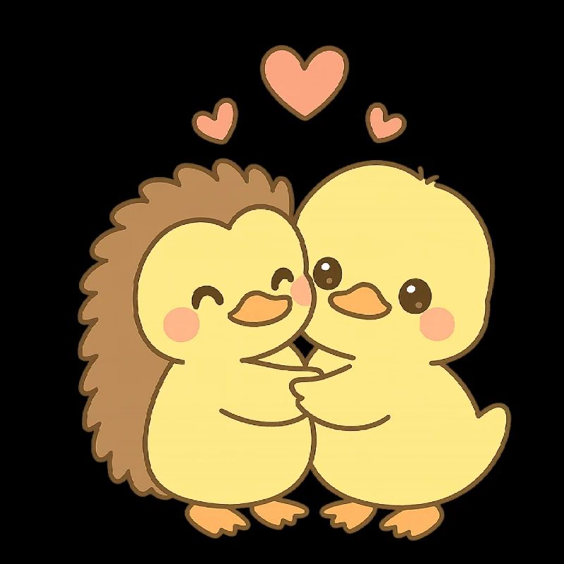 Couple de canards pour la Saint-Valentin