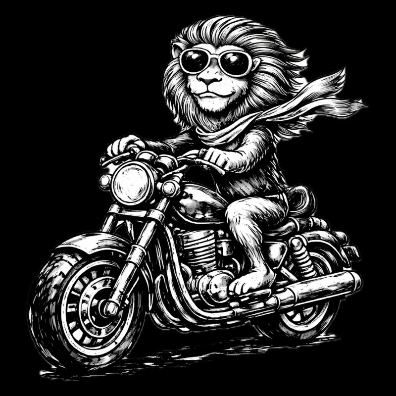 Singe sur écharpe de moto