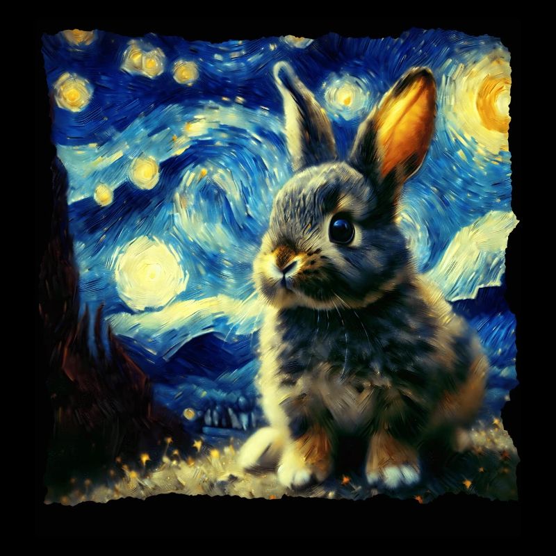 Starry sky style rabbit