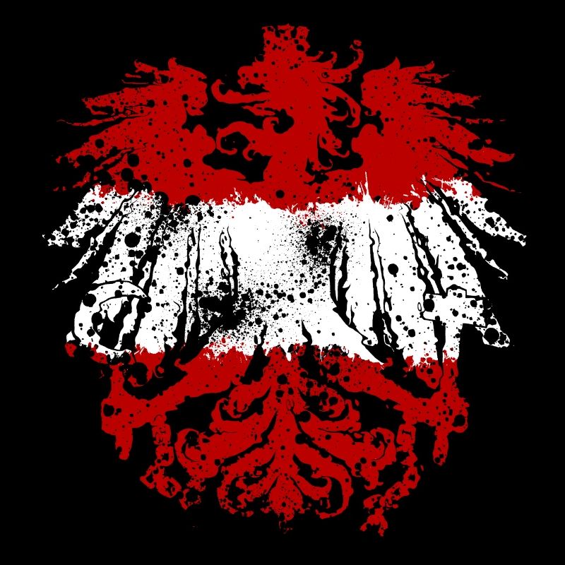 German eagle Austria red-white-red