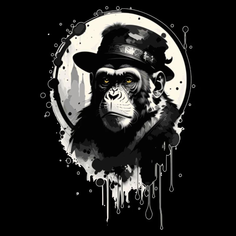 Monkey with hat