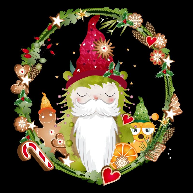Petits monstres gnomes dans un décor de Noël