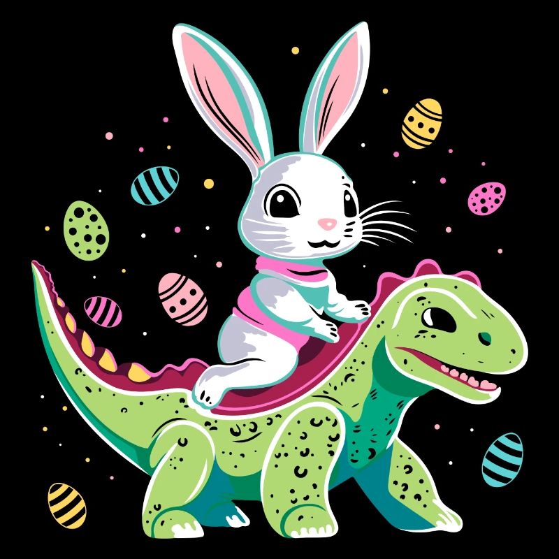 Lapin de Pâques Rides Dinosaure