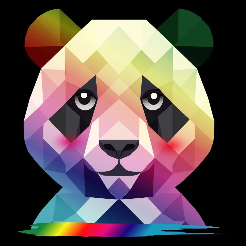 Colorful Rainbow Panda – Colorful Geometry
