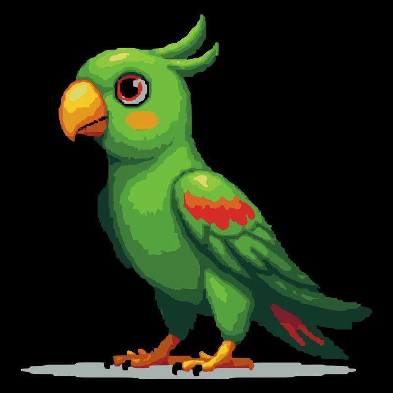 Pixel Parrot – Retro 8-Bit Style