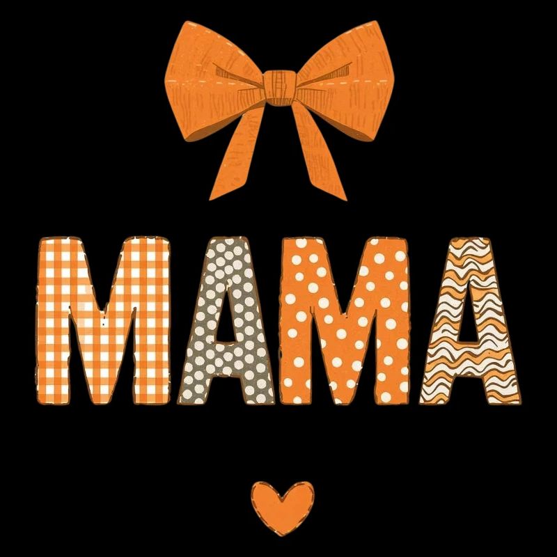 Orange Mom Patchwork Muster