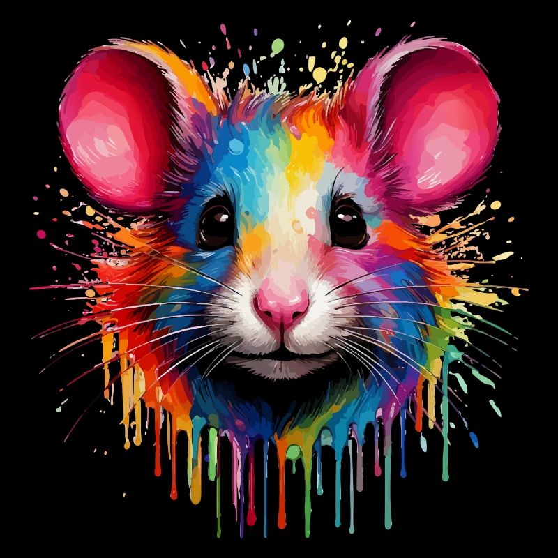 Rainbow Mouse Head