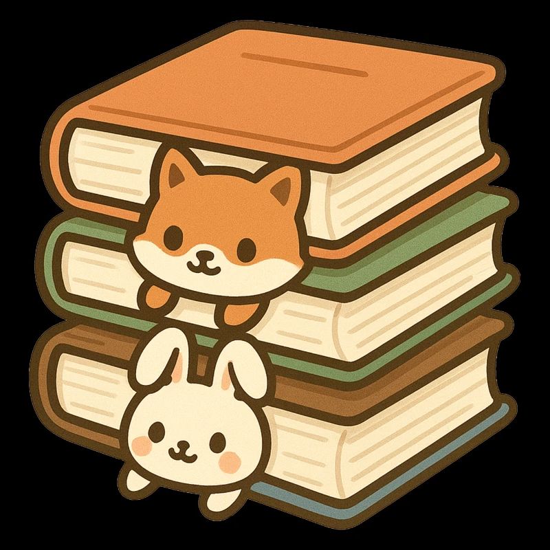 Kawaii Book Stack Duo