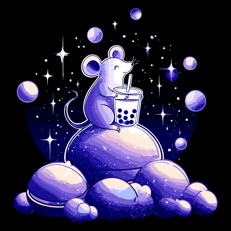 Souris de rêves de lune avec bubble tea