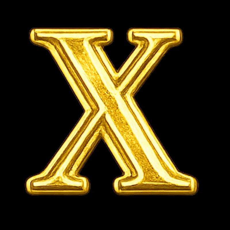 Emblème du X doré