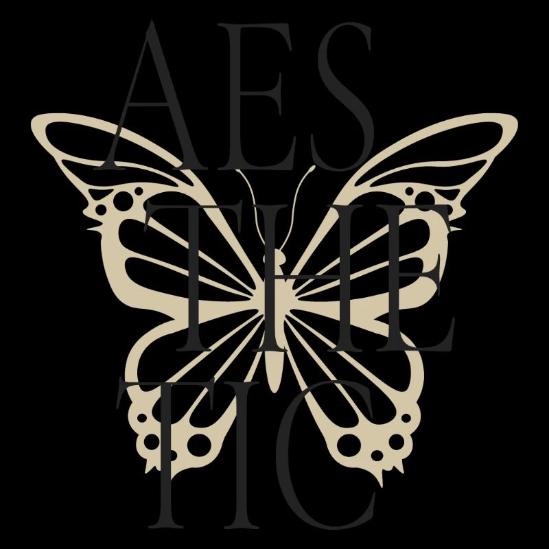 Typographie Esthétique Papillon Tee
