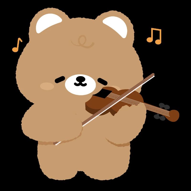 Bear Violinist Charm