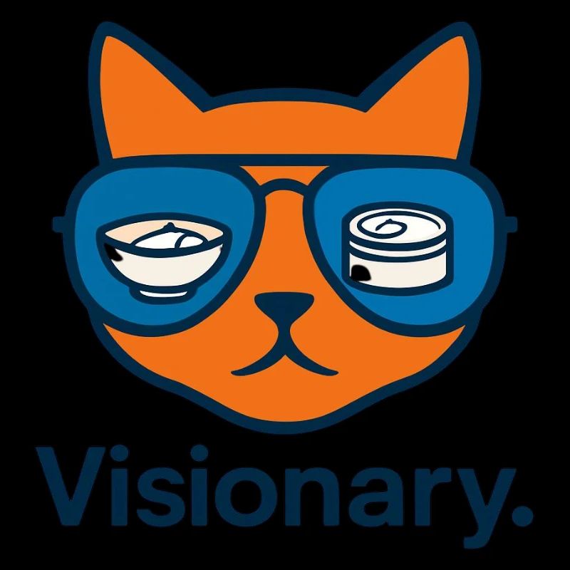 Visionäre Sushi-Katze mit Brille