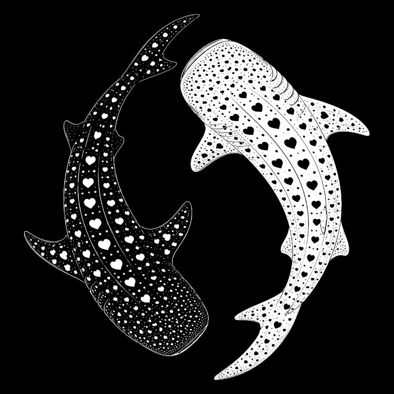 Requin-baleine Yin Yang Océan Zen Marine
