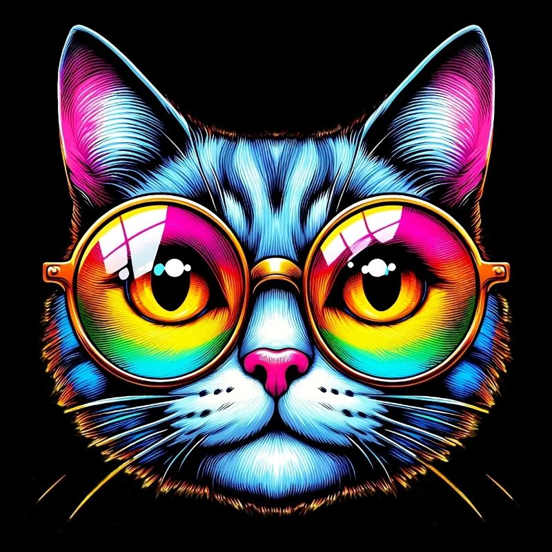 Chat avec des lunettes de soleil