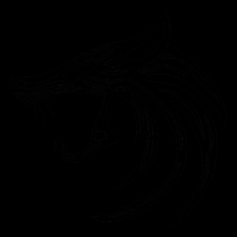 Schwarzer dämonischer Wolf