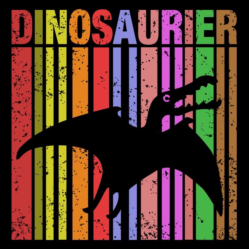 Lettrage coloré de dinosaure