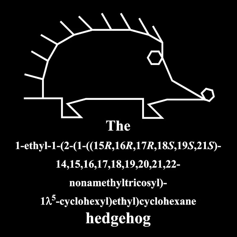 Molécule de hérisson - Nomenclature IUPAC Blague -w