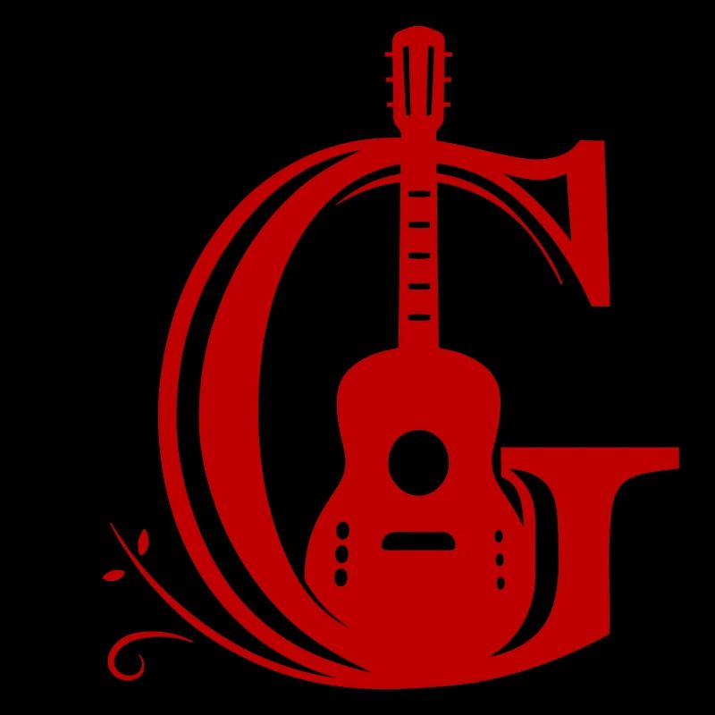 Initial c with guitar
