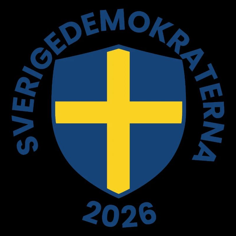 Blue shield with yellow cross design