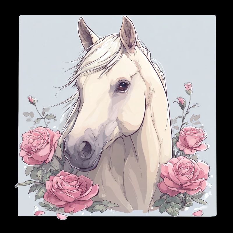 Pferd mit Blumen