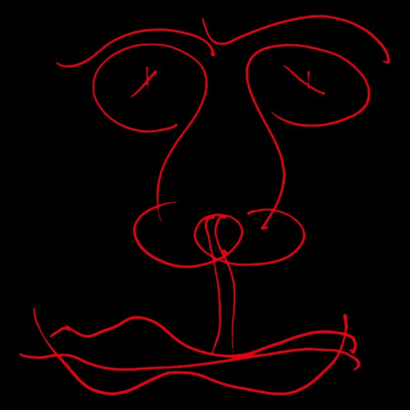 Red line face