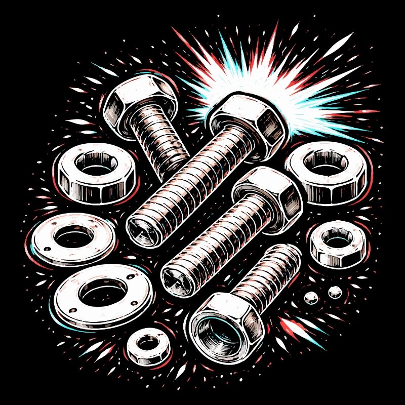 Bolts Nuts Mechanic Tool Design