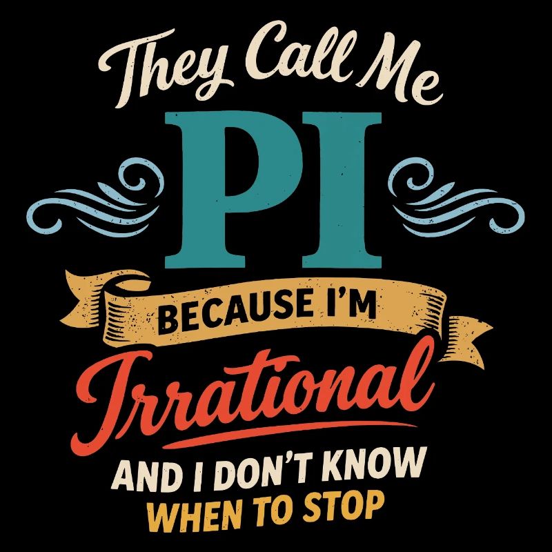 They Call Me Pi Because I'm Irrational Math Desig