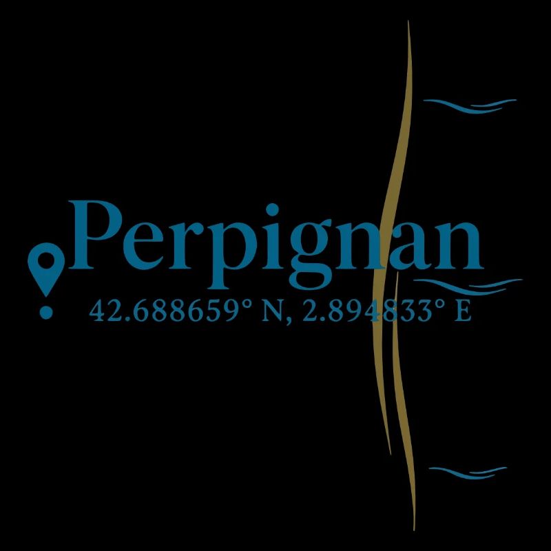Perpignan Coastal Coordinates Emblem