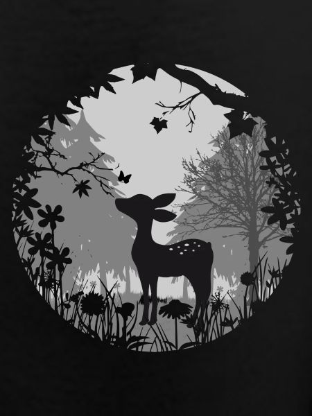 Fawn with butterfly