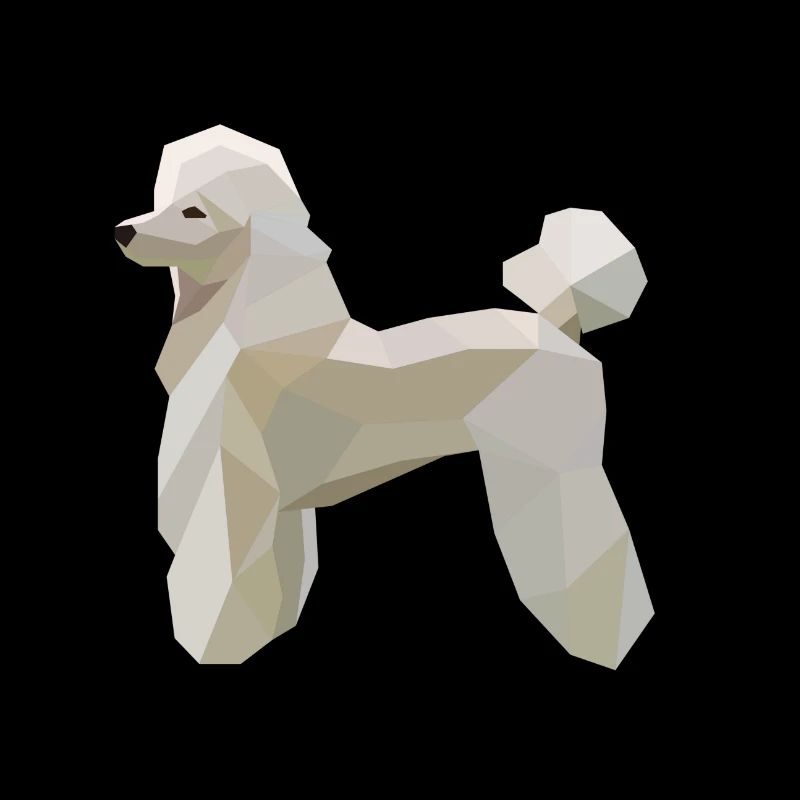 Low-Poly Pudel Hund