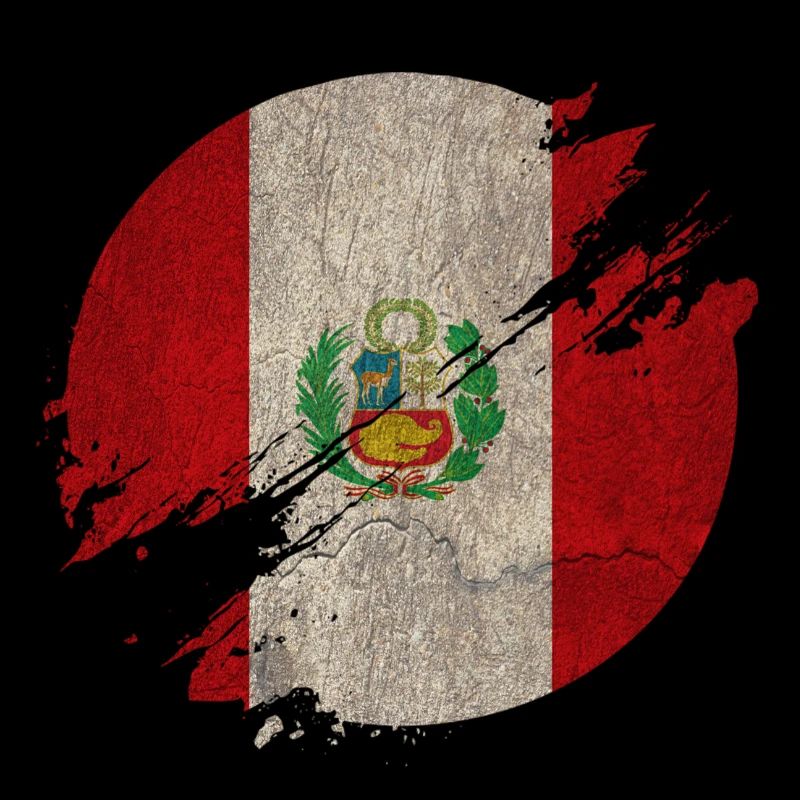 Pérou cercle / drapeau cadeau drapeau national