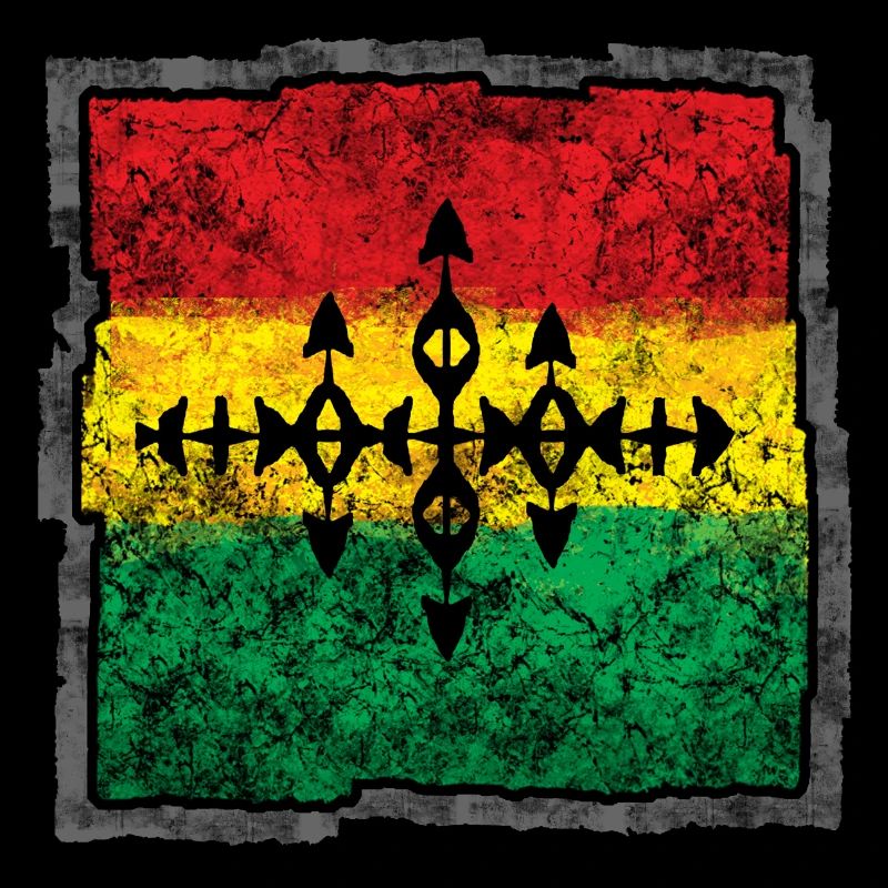 Croix de coloriage Reggae abstrait