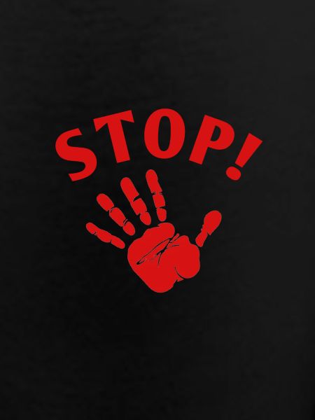 Stop! Rote Hand Grafik
