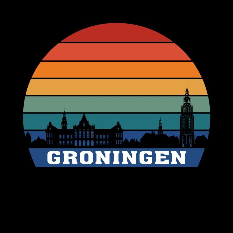 Groningen Skyline Silhouette Souvenir Netherlands