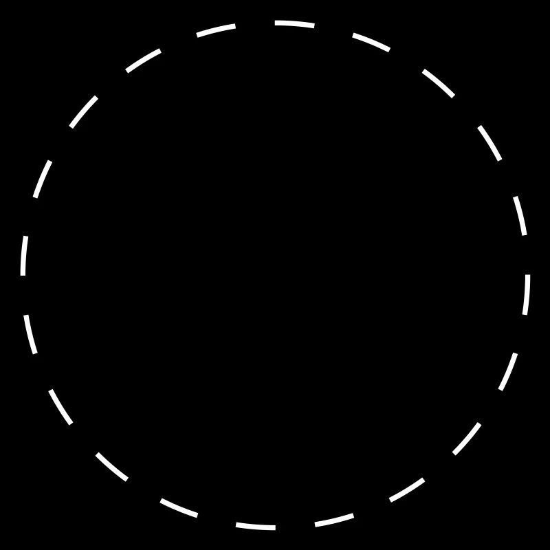Circle dashed white | Vectorgraphic