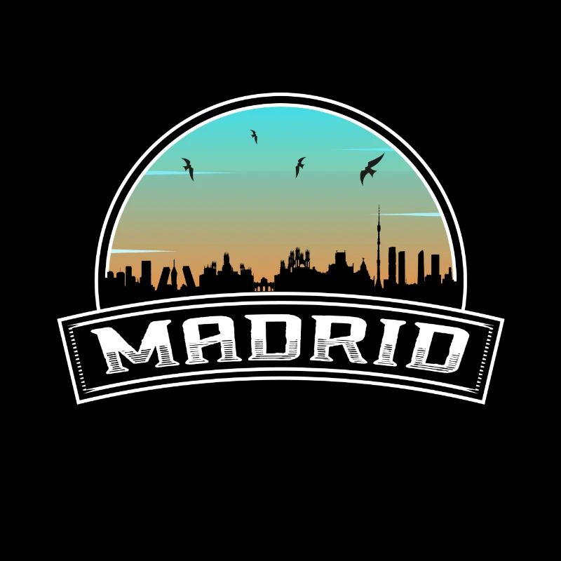 Madrid Spain Skyline Spanish Souvenir