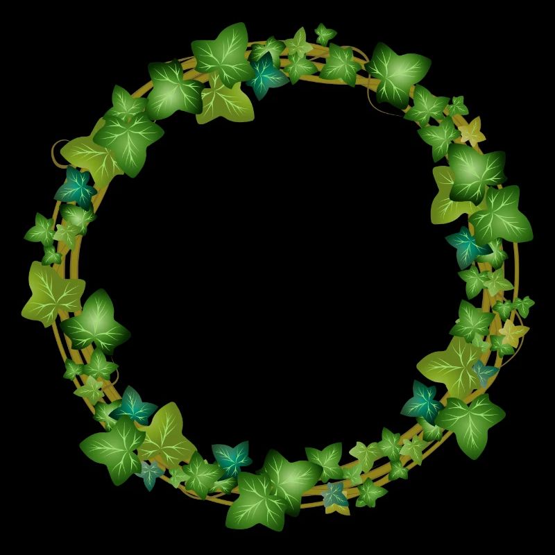 dekorativer Efeu Kranz oder Efeu Rahmen