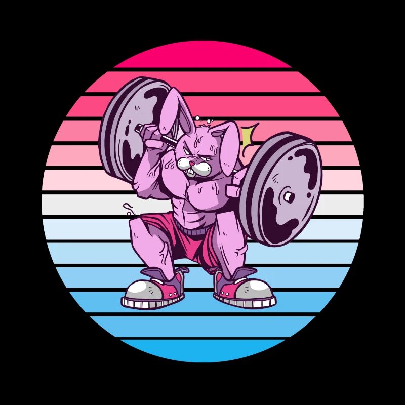 Conception de bodybuilder de lapin