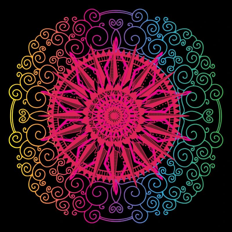 Regenbogen Mandala Gradient Kreis