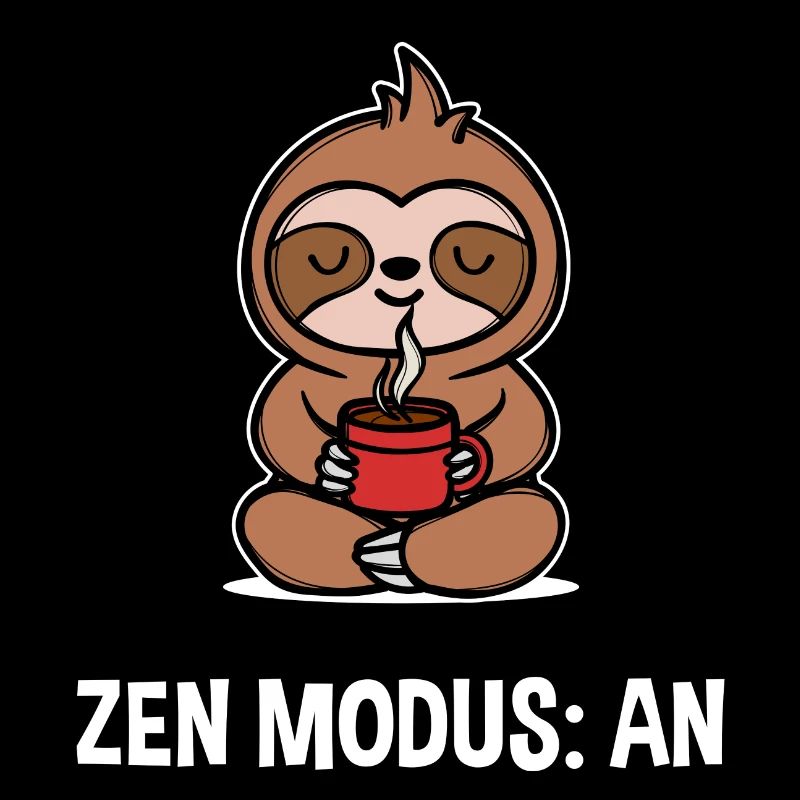 Sloth Saying Caffeine Coffee Coffee Drinker