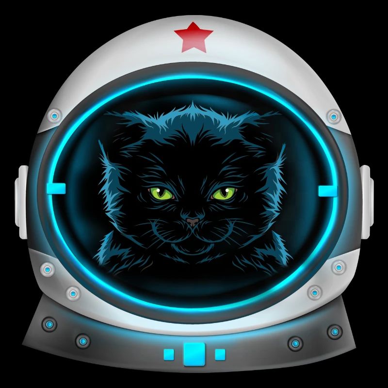 angry space cat Astronaut