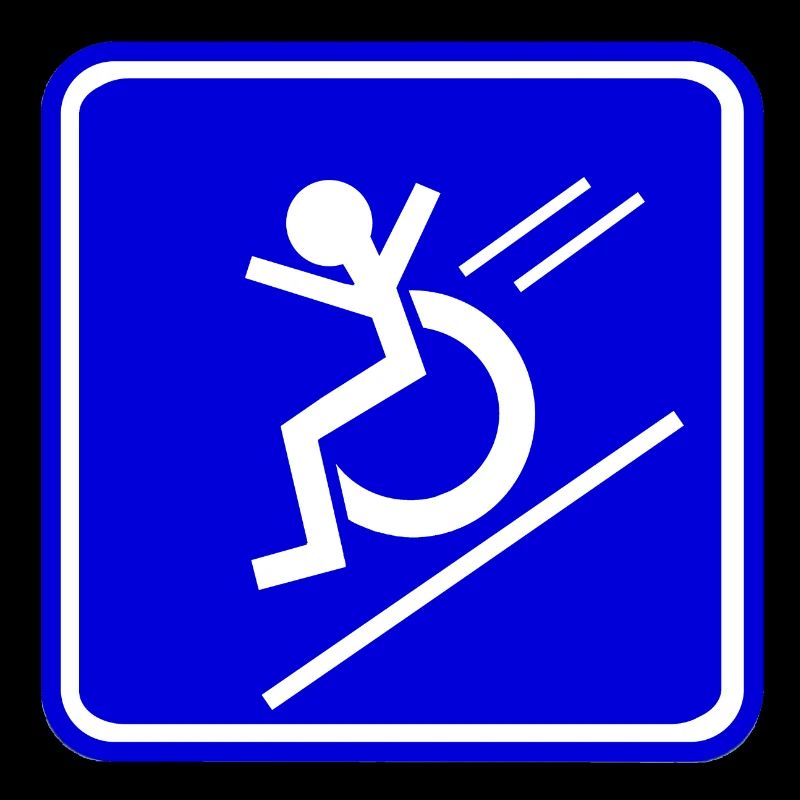 This wheelchair user rolls down quickly *